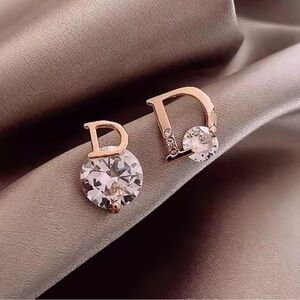 Elegant Gold and Silver Crystal Earrings